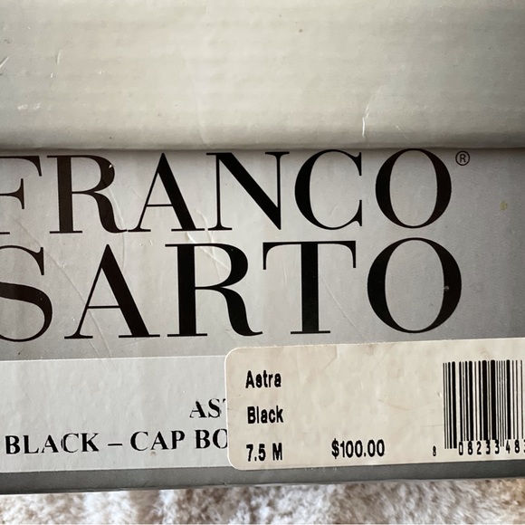 Franco Sarto silver studded brushed suede with black patent heeled booties - Picture 4 of 5